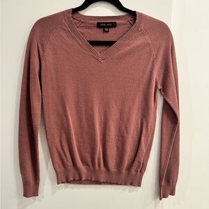 Love Tree Women's Dusty Rose V-Neck Sweater